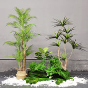 Artificial Dracaena Plant Tree - Bulk Greenery Red Leaves, 10 Pcs, Artificial Silk Plants for Home Decor