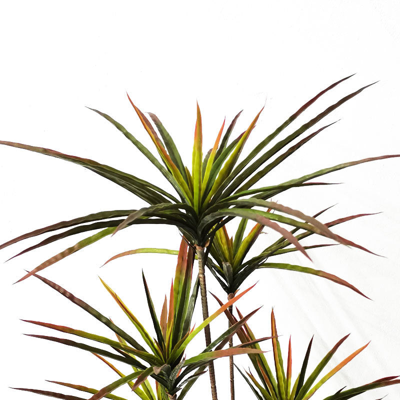 Artificial Dracaena Plant Tree - Bulk Greenery Red Leaves, 10 Pcs, Artificial Silk Plants for Home Decor
