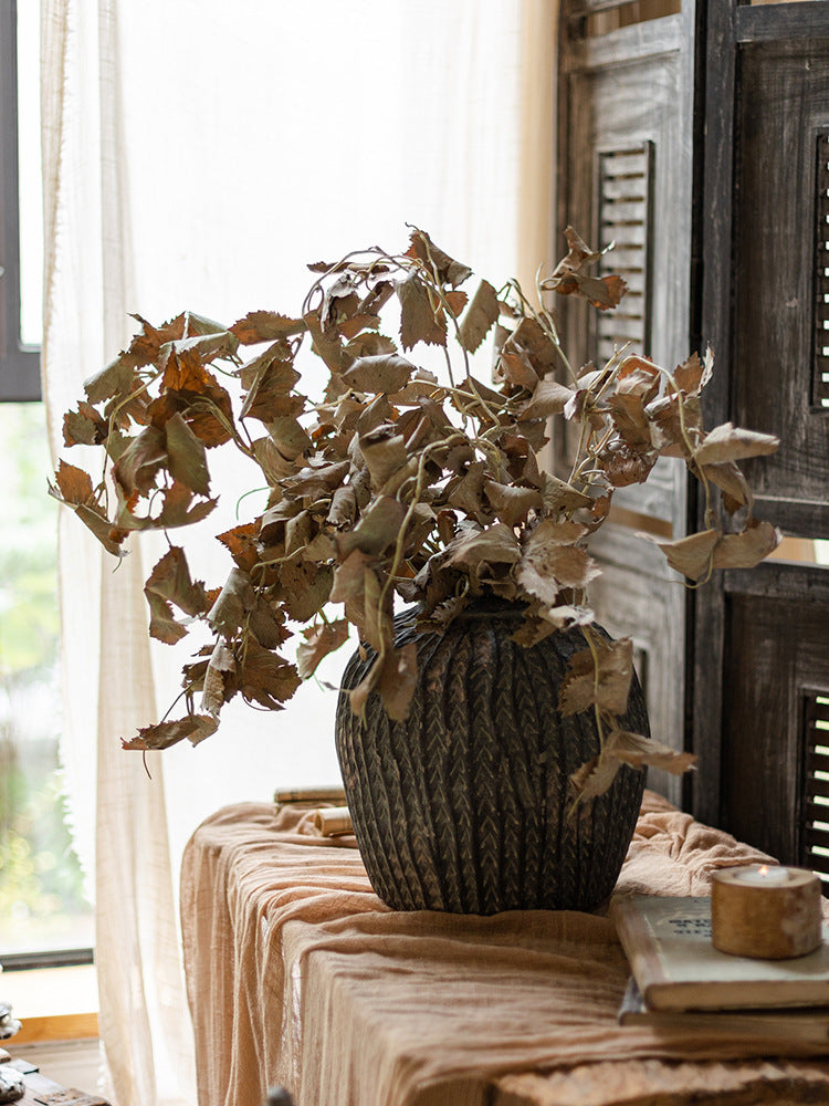 10 Pcs Artificial Fall Cimicifuga Branches with Withered Leaves Autumn Leaf Sprays