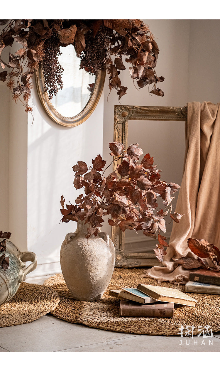10 Pcs Artificial Fall Cimicifuga Branches with Withered Leaves Autumn Leaf Sprays