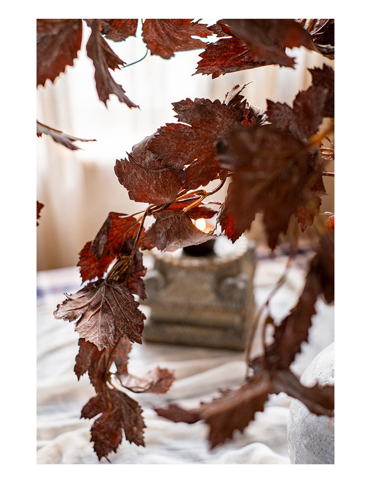 10 Pcs Artificial Fall Cimicifuga Branches with Withered Leaves Autumn Leaf Sprays