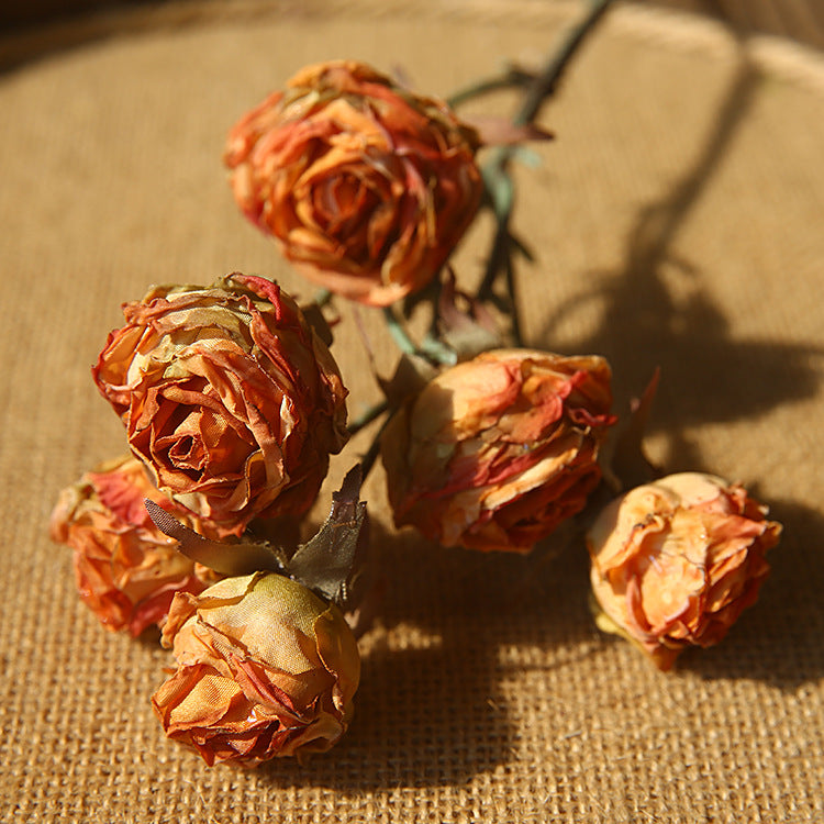 20 Inch Burnt Rose Silk Flowers Artificial Stems 10 Pcs Fall Arrangement Decoration