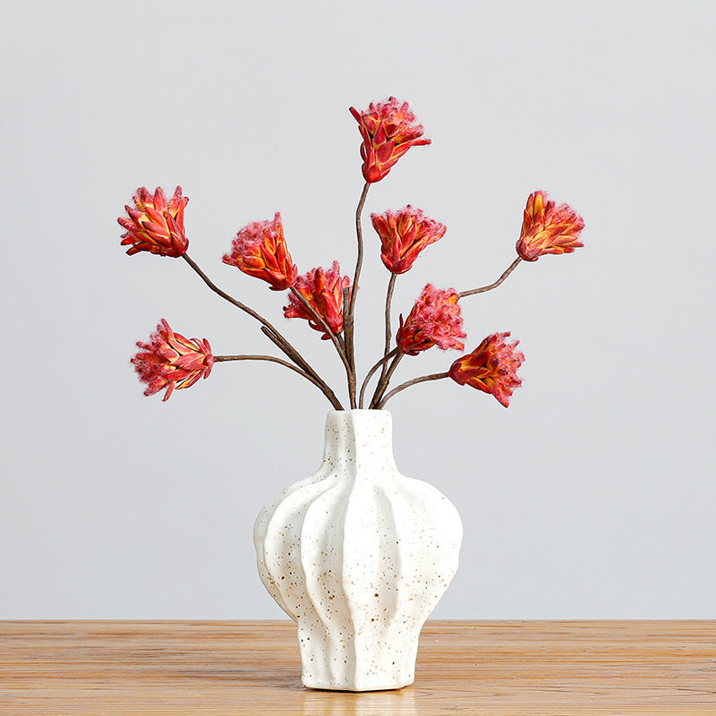 10 Pcs Artificial Retro Protea Stems Dried Style Flowers Bulk Wholesale