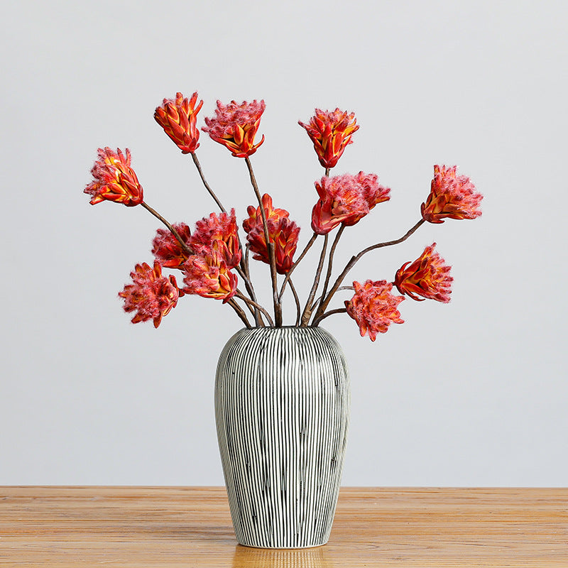 10 Pcs Artificial Retro Protea Stems Dried Style Flowers Bulk Wholesale
