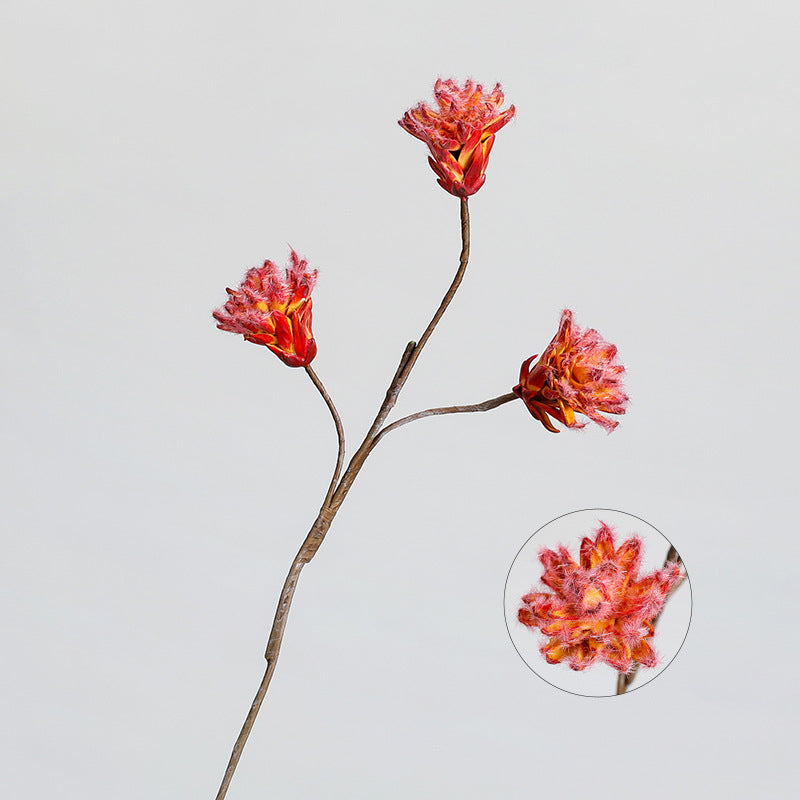 10 Pcs Artificial Retro Protea Stems Dried Style Flowers Bulk Wholesale