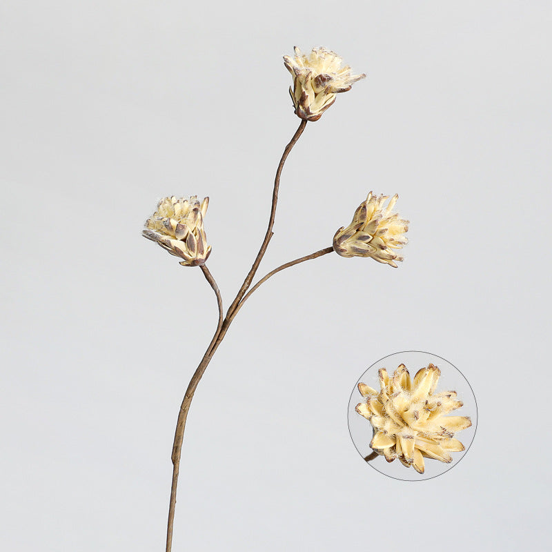 10 Pcs Artificial Retro Protea Stems Dried Style Flowers Bulk Wholesale