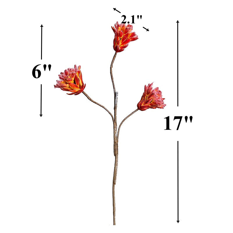 10 Pcs Artificial Retro Protea Stems Dried Style Flowers Bulk Wholesale