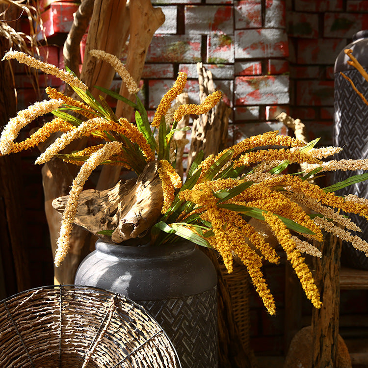 39 Inch Extra Long Artificial Millet Stems 10 Pcs Bulk Harvest Festival Decoration