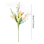 3 Pcs 17 Inch Artificial Easter Stems Sprays for Floral Arrangement Centerpiece