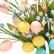 3 Pcs 17 Inch Artificial Easter Stems Sprays for Floral Arrangement Centerpiece