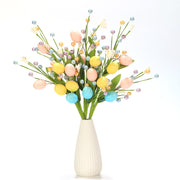 3 Pcs 17 Inch Artificial Easter Stems Sprays for Floral Arrangement Centerpiece