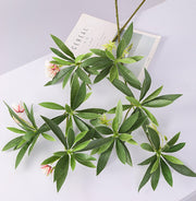 Artificial Elaeocarpus Flower Foliage Stem 35 Inch 10 Pcs Bulk Silk Leaves