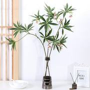 Artificial Elaeocarpus Flower Foliage Stem 35 Inch 10 Pcs Bulk Silk Leaves