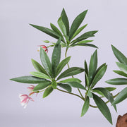 Artificial Elaeocarpus Flower Foliage Stem 35 Inch 10 Pcs Bulk Silk Leaves