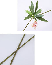Artificial Elaeocarpus Flower Foliage Stem 35 Inch 10 Pcs Bulk Silk Leaves