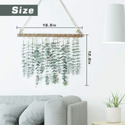 Artificial Eucalyptus Vine 6 Stems 5ft Greenery Wall Hanging Fake Silk Plant for Home Office Decor