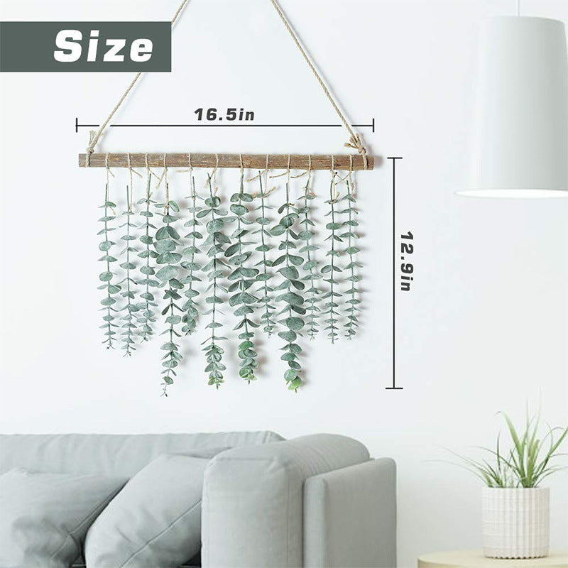 Artificial Eucalyptus Vine 6 Stems 5ft Greenery Wall Hanging Fake Silk Plant for Home Office Decor
