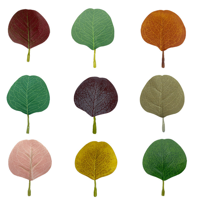 50 Pcs Artificial Eucalyptus Leaves Bulk Fall Decor 14 Colors Silk Leaves