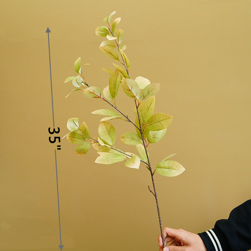 35" Artificial Autumn Eucalyptus Stems with Fall Leaves, 10 Pcs Silk Fall Decorations for Home and Office Floral Arrangements