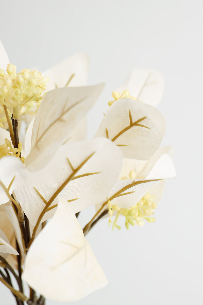 Artificial Eucalyptus Small Bouquet with Fruits 15 Inch Silk 1 Pc