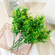 8 Bundles Artificial Eucalyptus Greenery Plants 8 Inch UV Resistant Fake Boxwood Shrubs