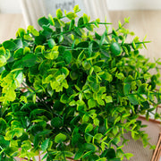 8 Bundles Artificial Eucalyptus Greenery Plants 8 Inch UV Resistant Fake Boxwood Shrubs