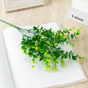 8 Bundles Artificial Eucalyptus Greenery Plants 8 Inch UV Resistant Fake Boxwood Shrubs