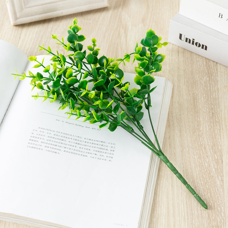 8 Bundles Artificial Eucalyptus Greenery Plants 8 Inch UV Resistant Fake Boxwood Shrubs