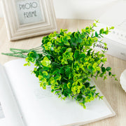 8 Bundles Artificial Eucalyptus Greenery Plants 8 Inch UV Resistant Fake Boxwood Shrubs