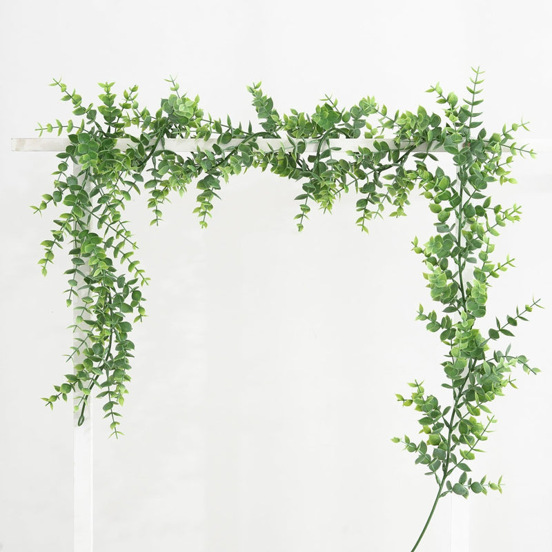 66 Inch Eucalyptus Rattan Boxwood Hanging Garland Greenery UV Protected Artificial Plant