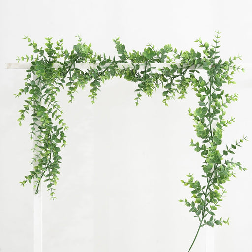 66 Inch Eucalyptus Rattan Boxwood Hanging Garland Greenery UV Protected Artificial Plant