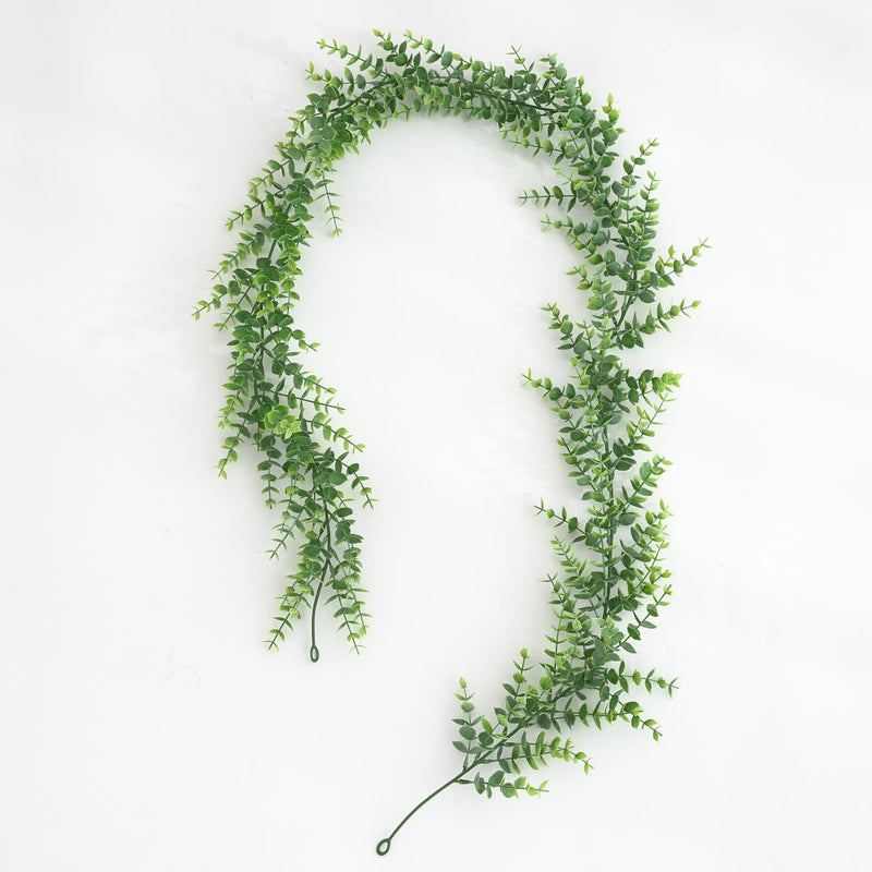 66 Inch Eucalyptus Rattan Boxwood Hanging Garland Greenery UV Protected Artificial Plant