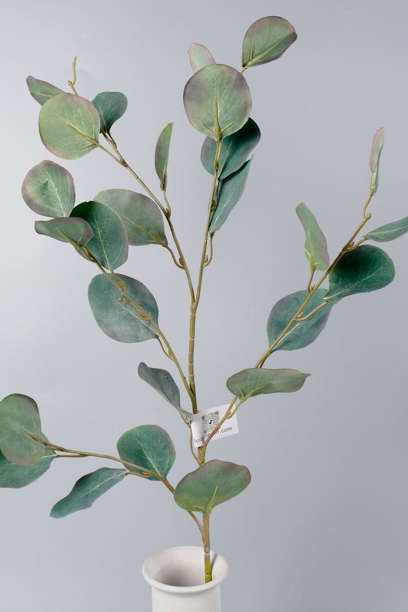 Artificial Eucalyptus Long Stems 35 Inch 10 Pcs Bulk Silk Green Leaves