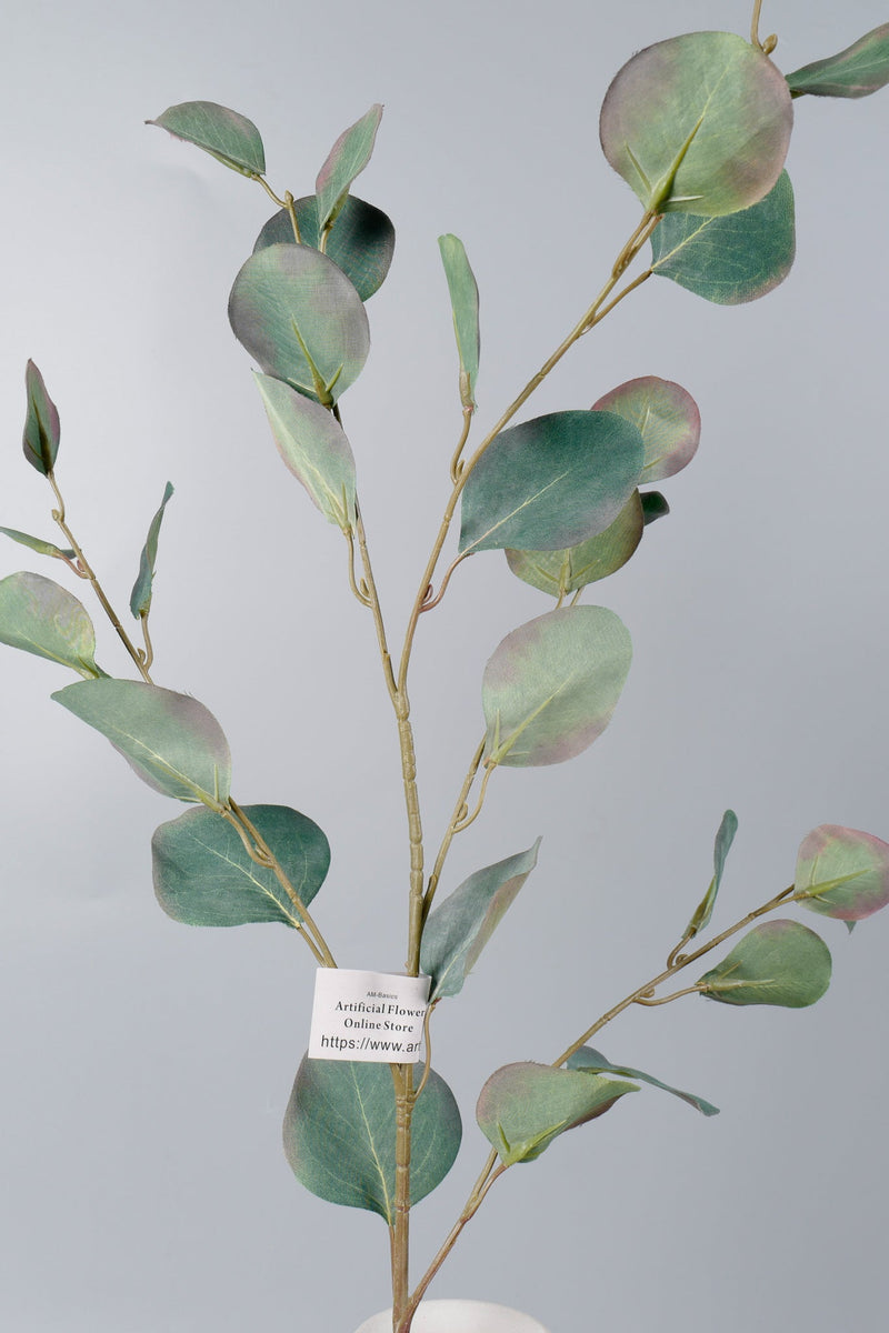 Artificial Eucalyptus Long Stems 35 Inch 10 Pcs Bulk Silk Green Leaves