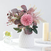 10 Pcs Silk Fall Eucalyptus and Mum Bouquets Artificial Flowers Autumn Wedding Decor
