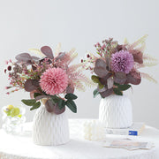 10 Pcs Silk Fall Eucalyptus and Mum Bouquets Artificial Flowers Autumn Wedding Decor