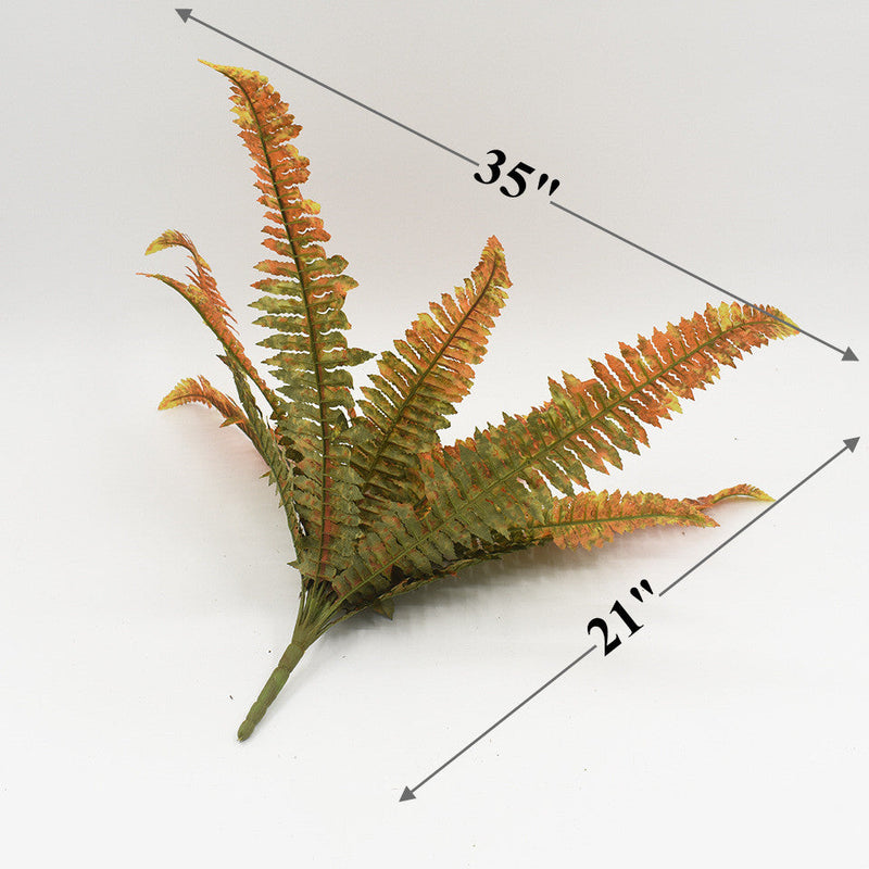21 Inch Artificial Fern Bush 1 Pc UV Resistant Fall Outdoor Plant