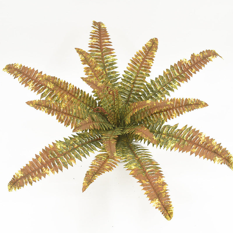 21 Inch Artificial Fern Bush 1 Pc UV Resistant Fall Outdoor Plant