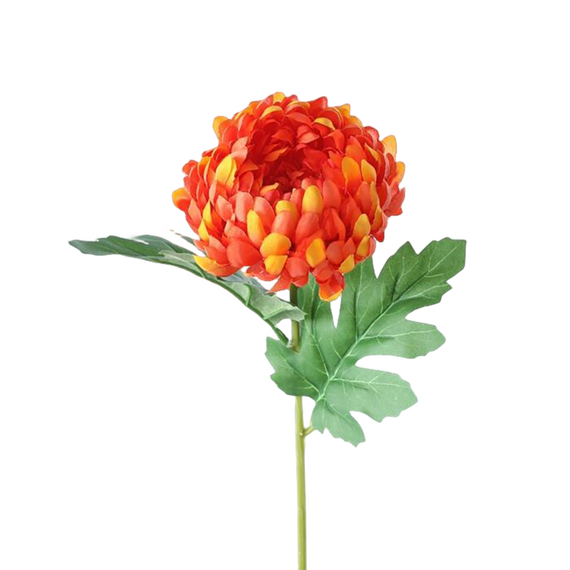 18 Inch Artificial Silk Mum Flower Stems, 18 Pcs Fall Decoration Arrangement