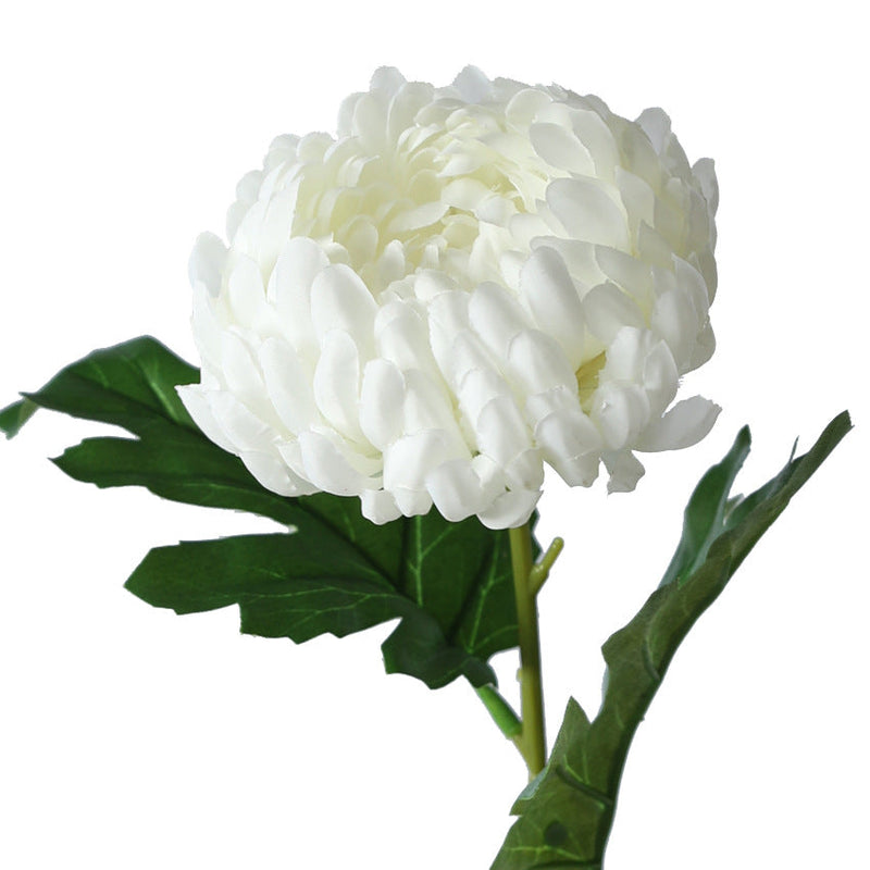 18 Inch Artificial Silk Mum Flower Stems, 18 Pcs Fall Decoration Arrangement