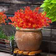 8 Bundles Artificial Fall Flowers Autumn Plants UV Resistant Silk Foliage Bulk