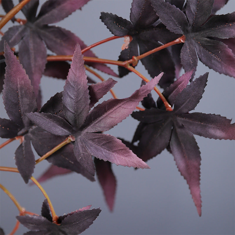 28 Inch Artificial Fall Maple Leaf Stems Branches 10 Pcs Autumn Decor