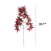 28 Inch Artificial Fall Maple Leaf Stems Branches 10 Pcs Autumn Decor