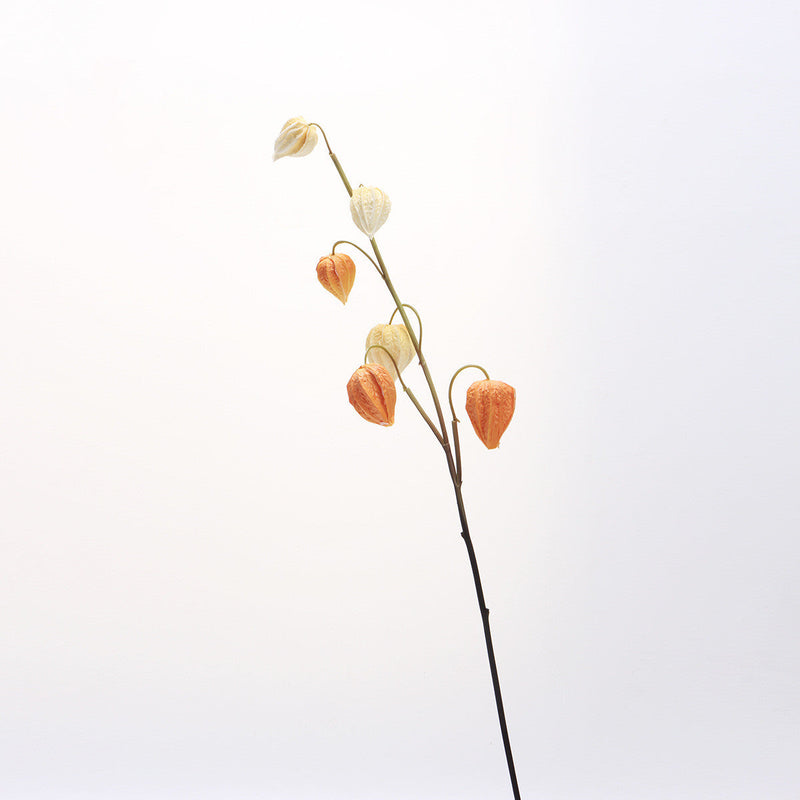 27 Inch Artificial Cape Gooseberry Stems 6 Pcs Real Touch Peru Groundcherry Fall Decor