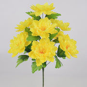 20 Inch Artificial Cabbage Rose Bush - 1 Stem Silk Cemetery Flower