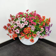12 Bundles Artificial Flowers Plants UV Resistant Outdoor Planter Porch Patio Garden