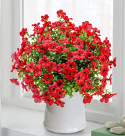 12 Bundles Artificial Flowers Plants UV Resistant Outdoor Planter Porch Patio Garden