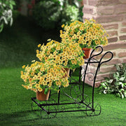 12 Bundles Artificial Flowers Plants UV Resistant Outdoor Planter Porch Patio Garden