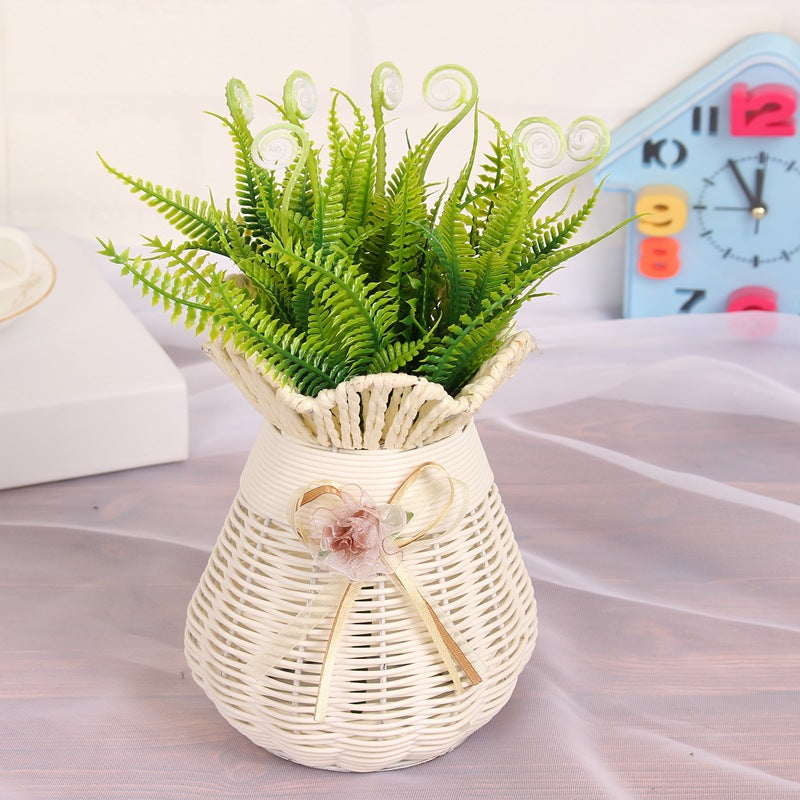Artificial Fern Bush 11 Inch Greenery Spring Grass Plant Bulk Wholesale