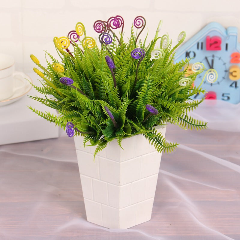 Artificial Fern Bush 11 Inch Greenery Spring Grass Plant Bulk Wholesale
